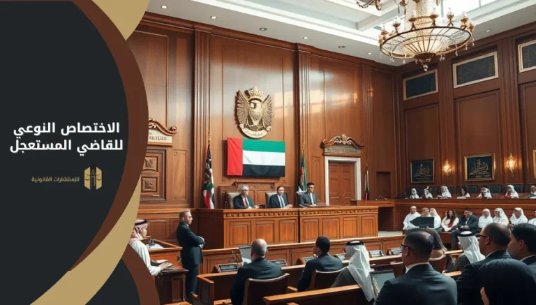 الاختصاص النوعي للقاضي المستعجل